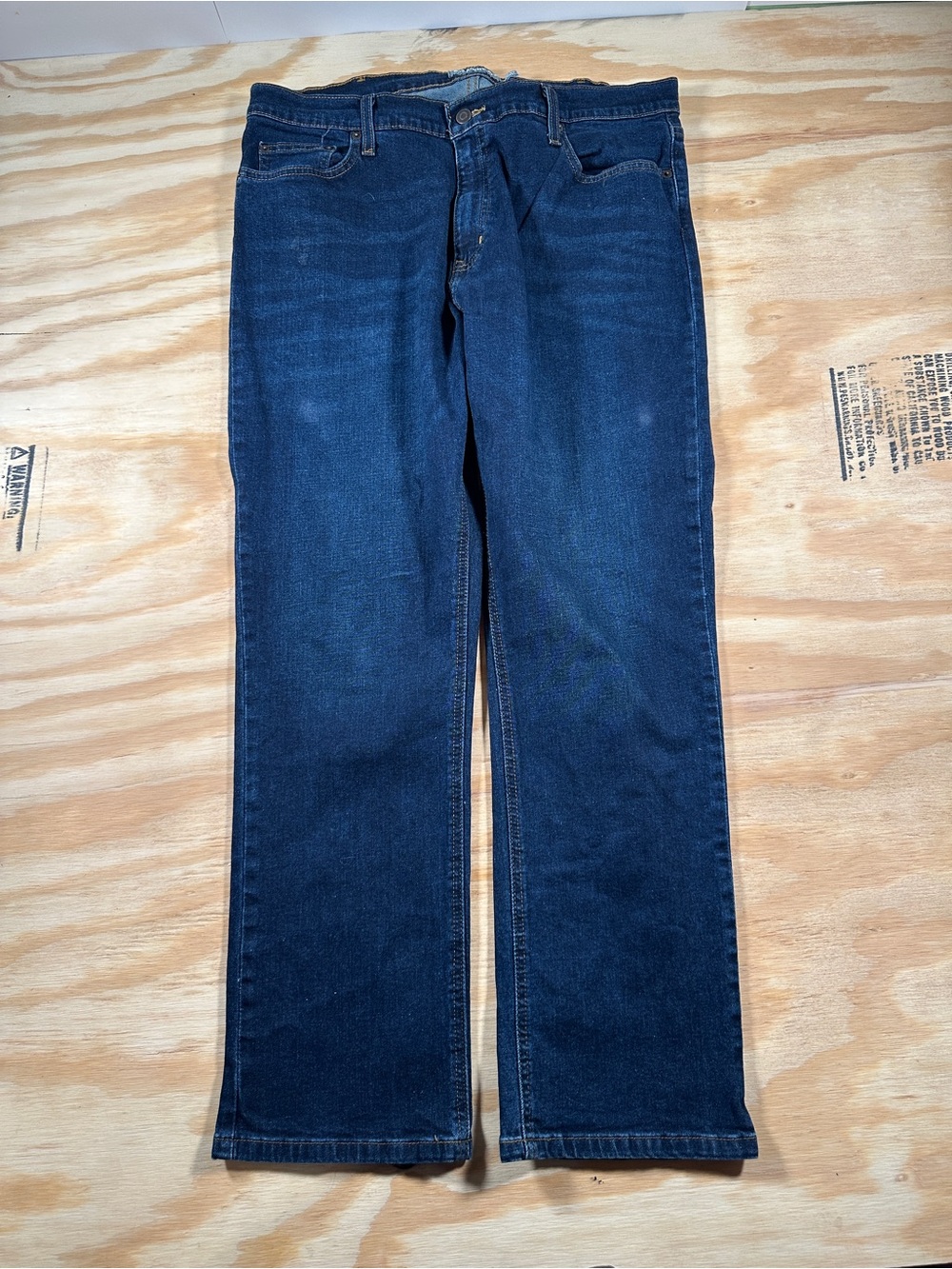 Men's Dark Blue Bootcut Jeans - Classic Fit